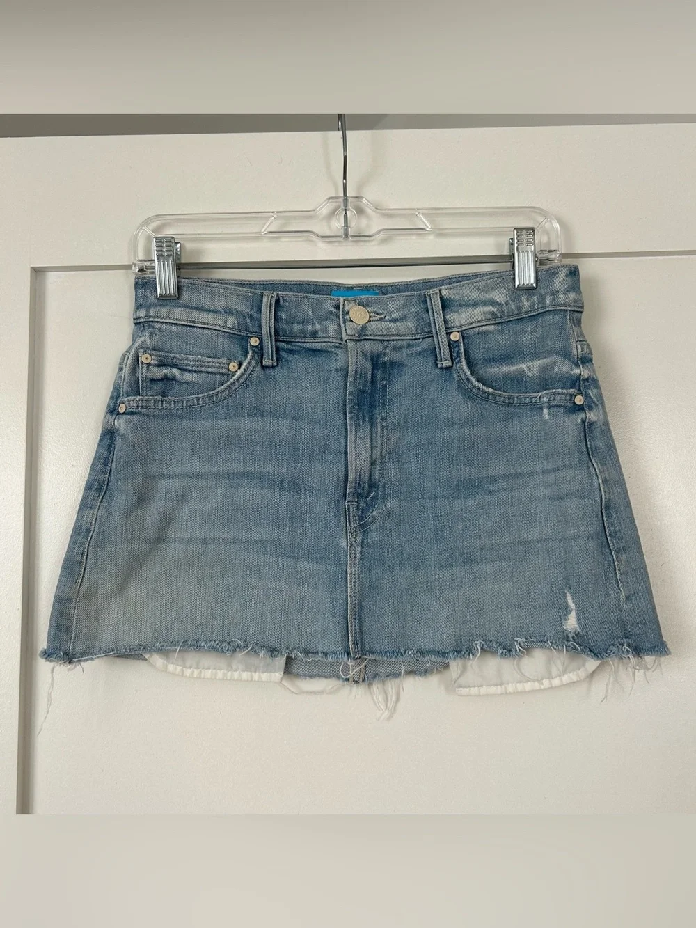MOTHER The Teeny Tiny Mini Skirt in Sippin' Sweet Tea Size 24